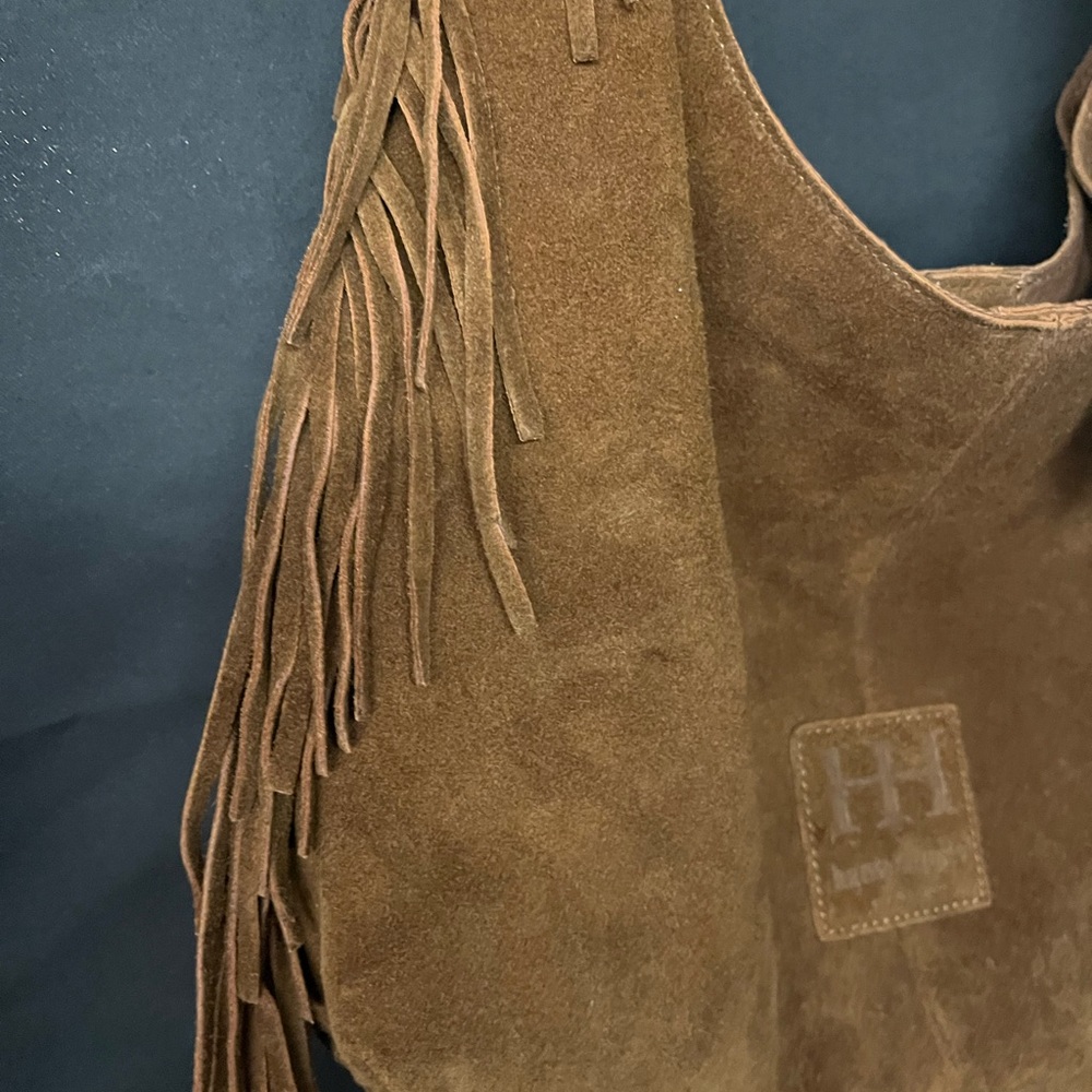 Haute Hippie Brown Suede Fringe Hobo Bag NWT - Picture 9 of 15